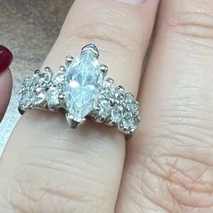 Sterling silver CZ Engagement ring